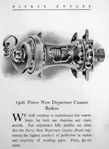 A sectional view of the 1906 Pierce New Departure coaster brake.