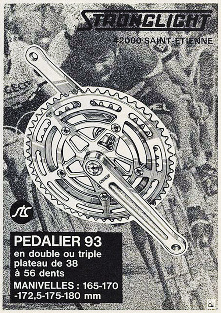 Stronglight Model 93 Double Crankset 1974 Advertisement