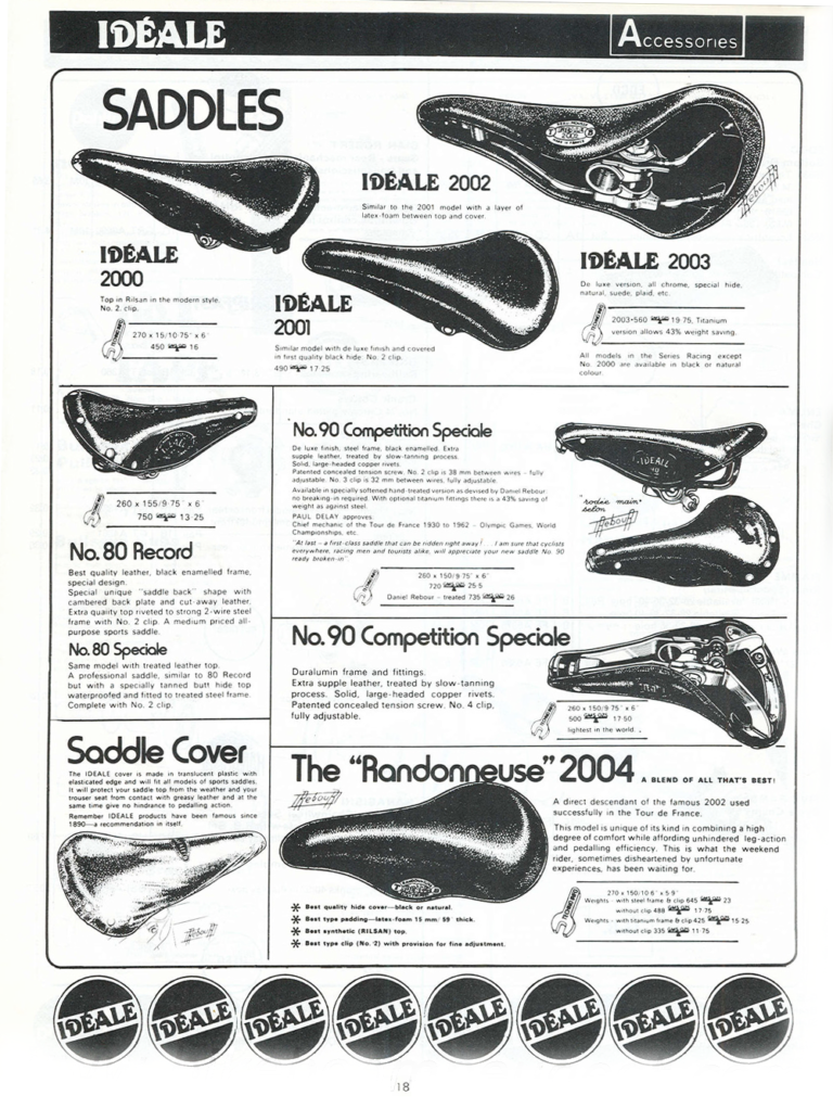Ron Kitching Everything Cycling Catalog — Idéale Saddles (Page 18) — page 1 of 1