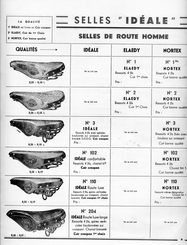 Idéale c.1936 Catalog — Tron & Berthet (Title Page and Pages 3 to 11) — page 2 of 10