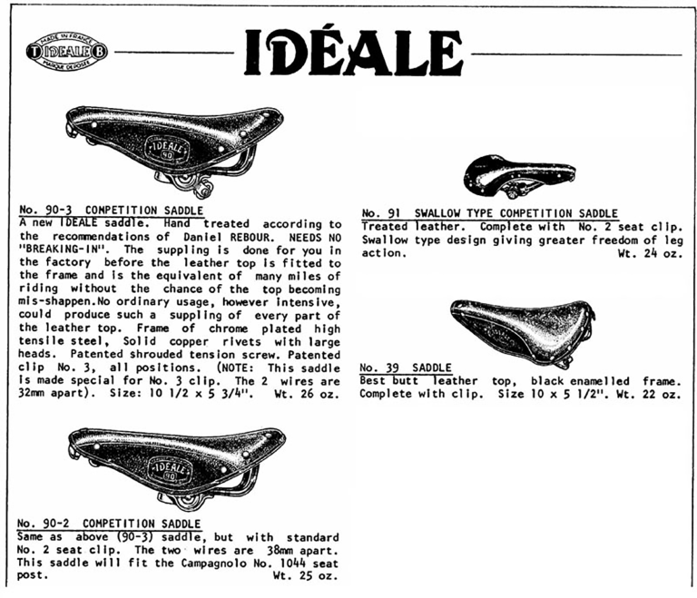 Idéale Catalog Entry — Competition Saddles and the No. 39 — page 1 of 1