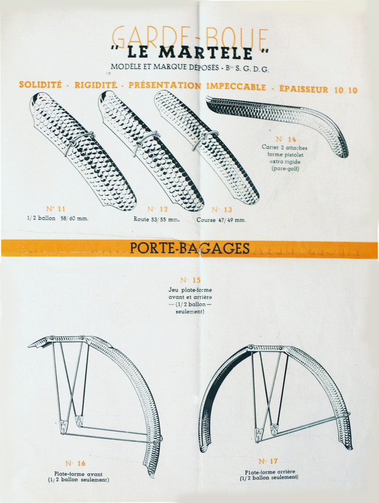 Lefol 1950 Catalog — Le Martelé, Le Paon and the Cantilever Brake — page 1 of 3