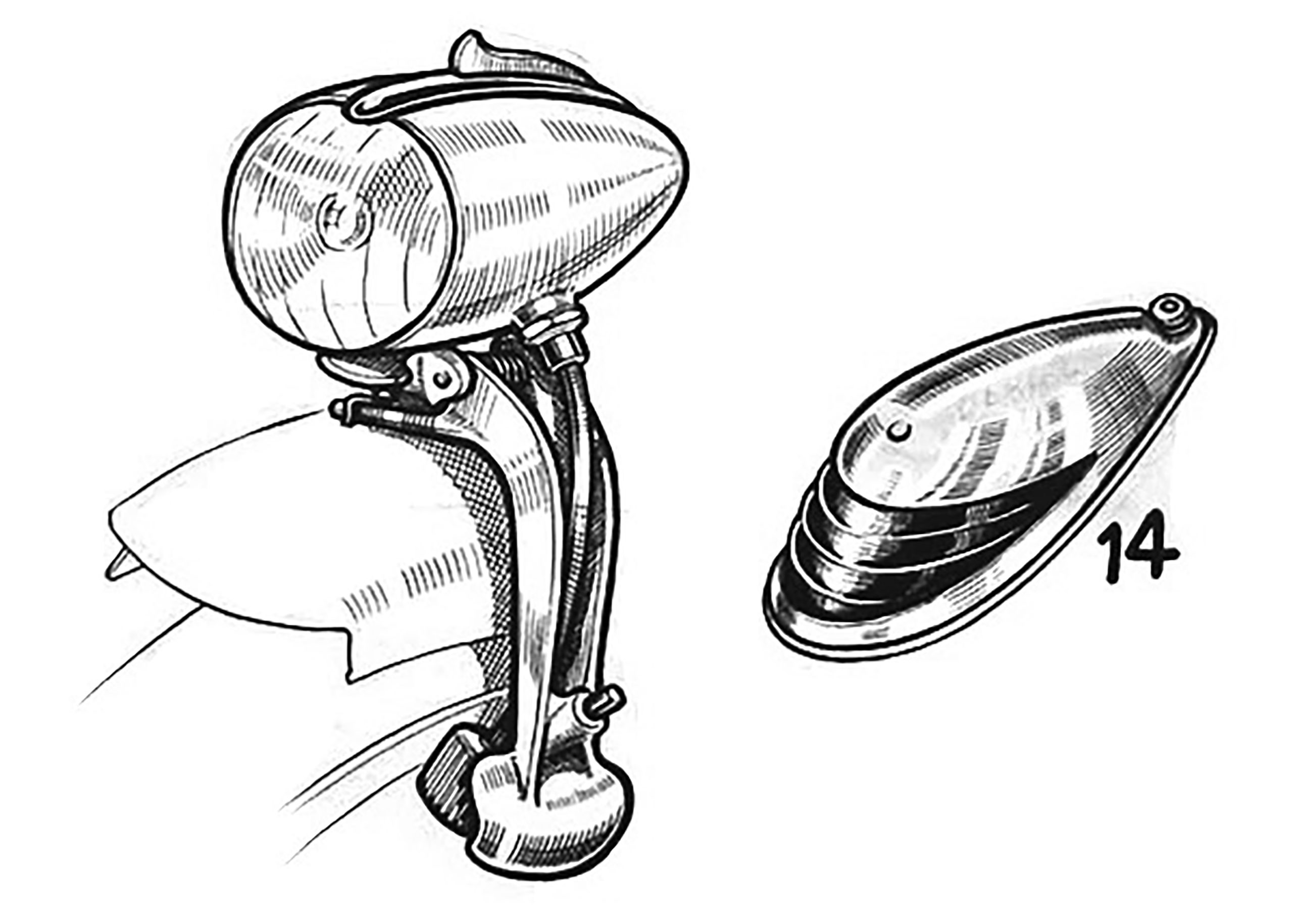 Daniel Rebour Vintage Bicycle Lights and Dynamo Combination