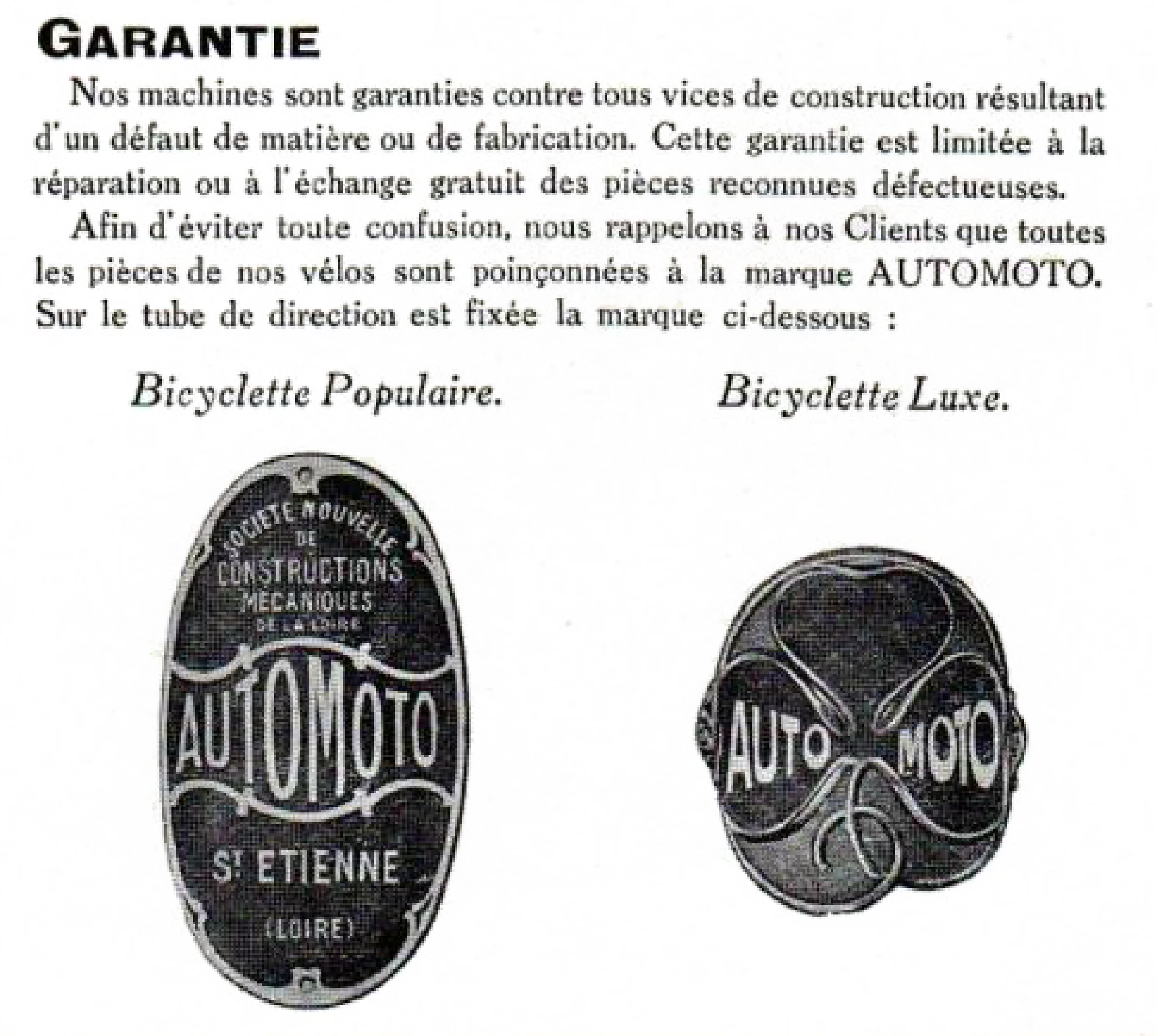 1912 Automoto Bicycle Catalog Page 6 Excerpt