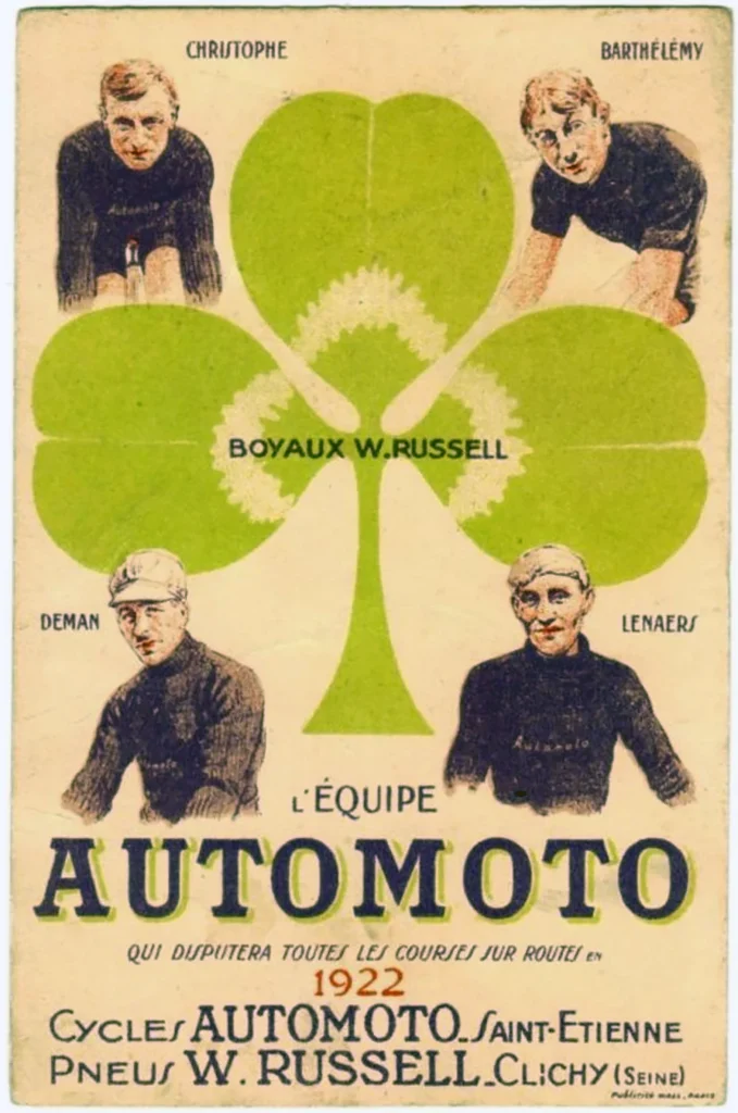 1922 Team Automoto Postcard