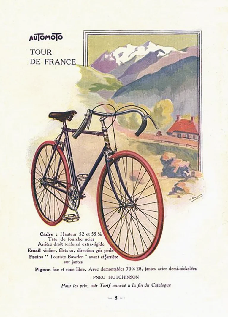 Automoto 1926 Catalog — Cover, Tour de France (Page 8) and the Annexed Tariff — page 2 of 3