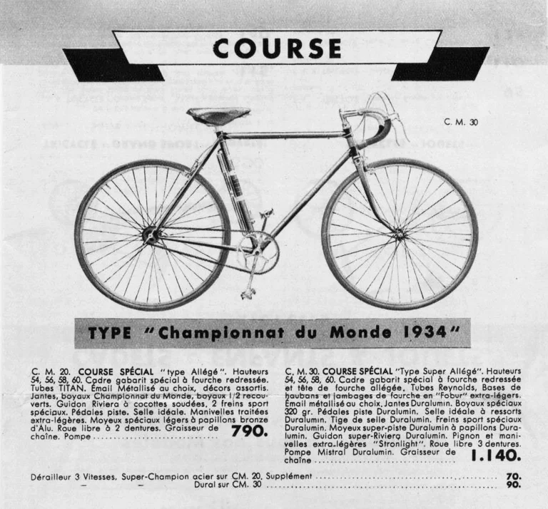 Automoto 1935 Catalog — Course, Type Championnat du Monde 1934 — page 1 of 1