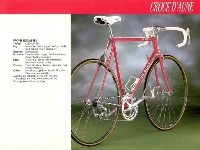 De Rosa 1989 Catalog — Frames and Bicycles, with the 35° Anniversario Limited Edition — page 7 of 8