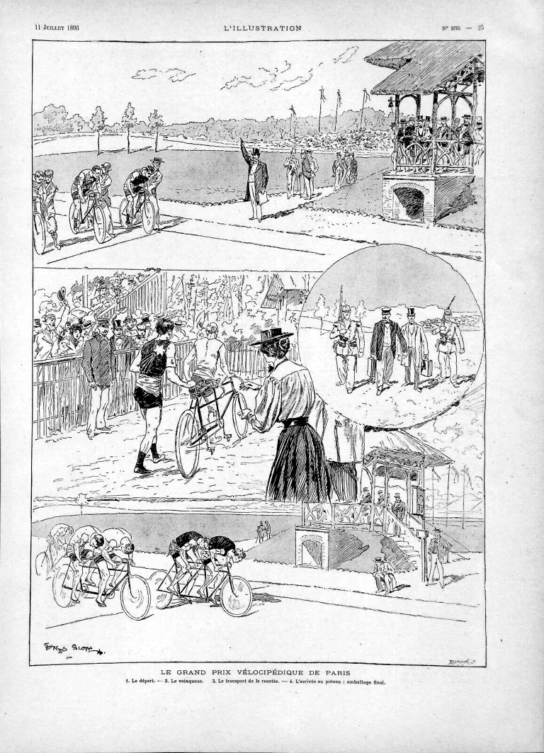 Illustration of 1896 Grand Prix Velocipedique de Paris Course de Velo