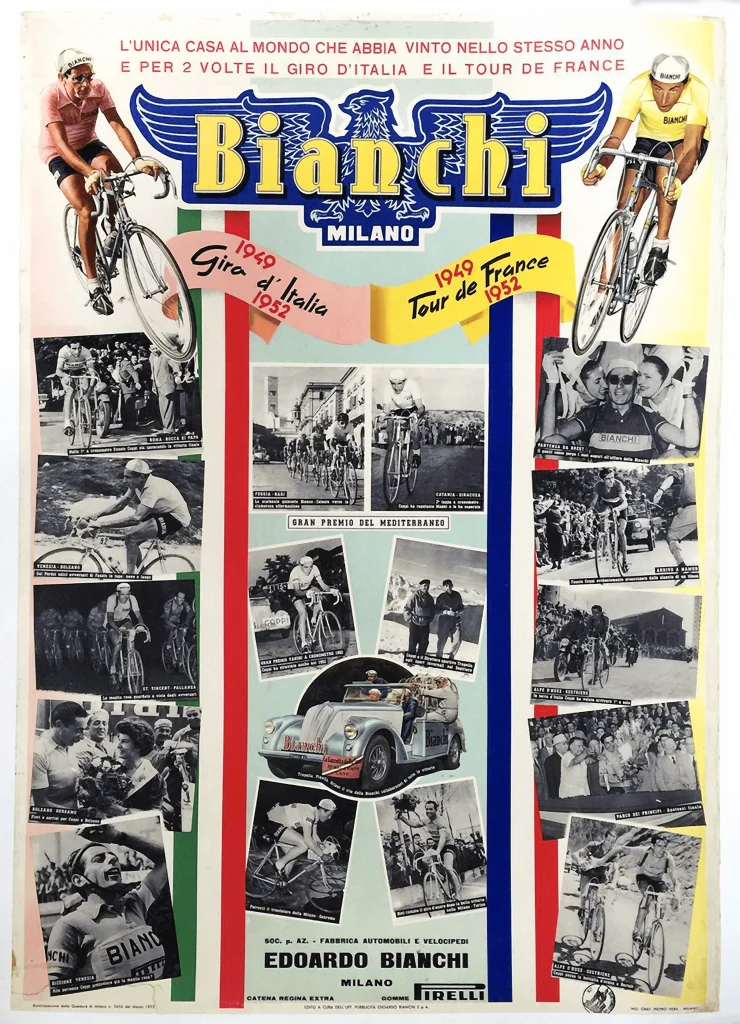 Bianchi Publication Showing `1949-1952 Giro and TdF Victories