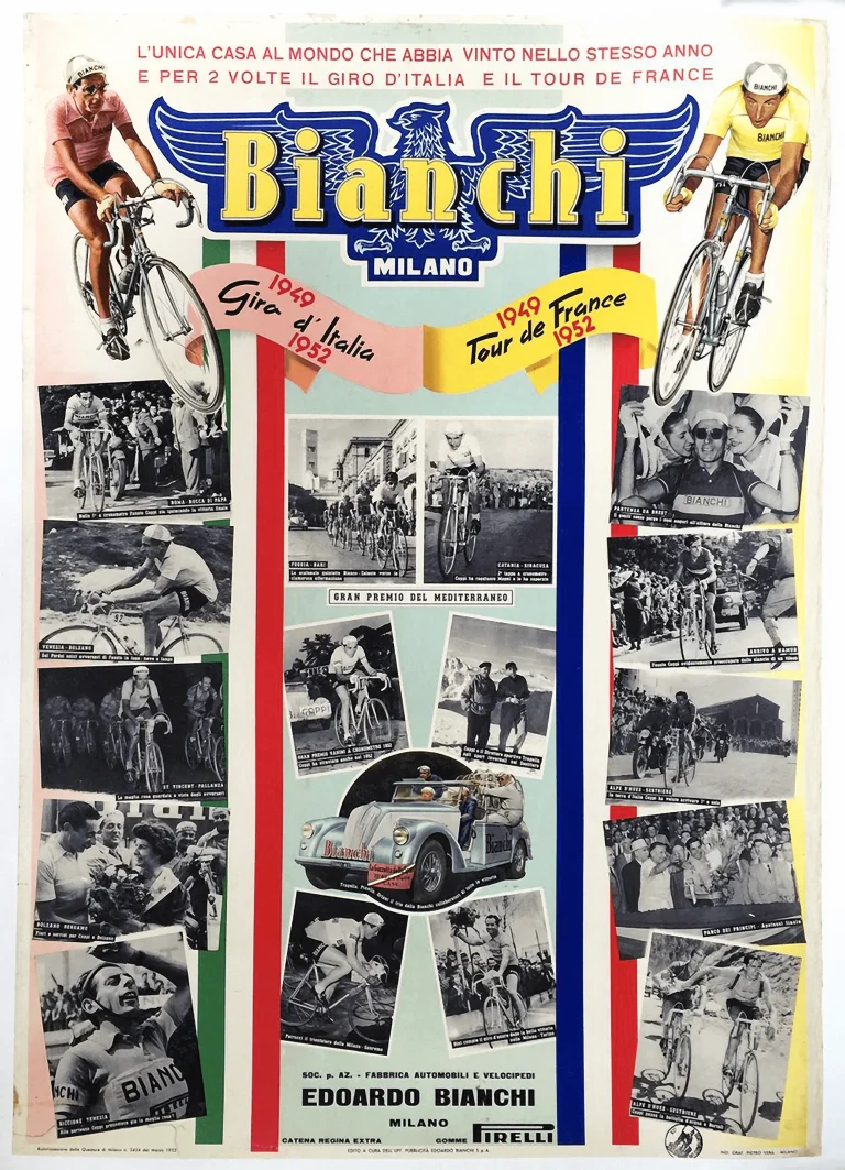 Bianchi Publication Showing `1949-1952 Giro and TdF Victories