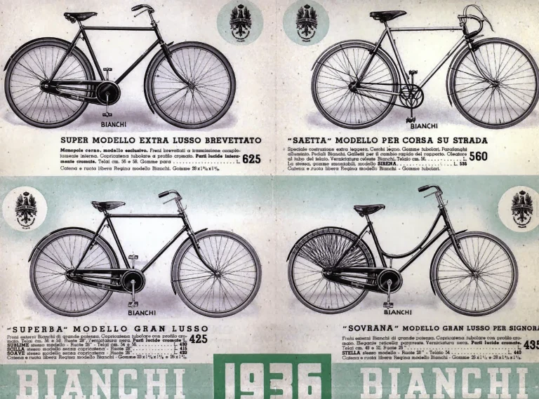 Bianchi Publication with Extra Lusso, Saetta, Superba & Sovrana Models from 1936