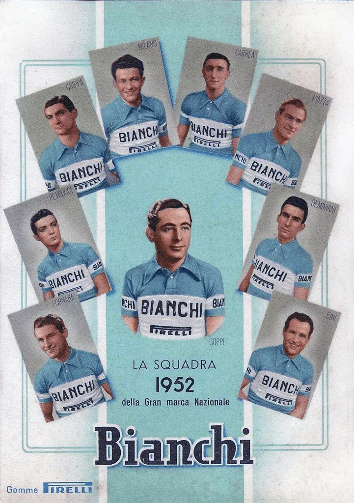 Bianchi Racing Team with Fausto Coppi from 1952