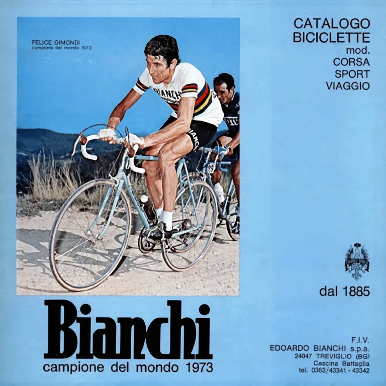 Felice Gimondi from Bianchi Catalog in 1974