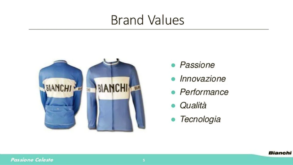 Bianchi Brand Values Image