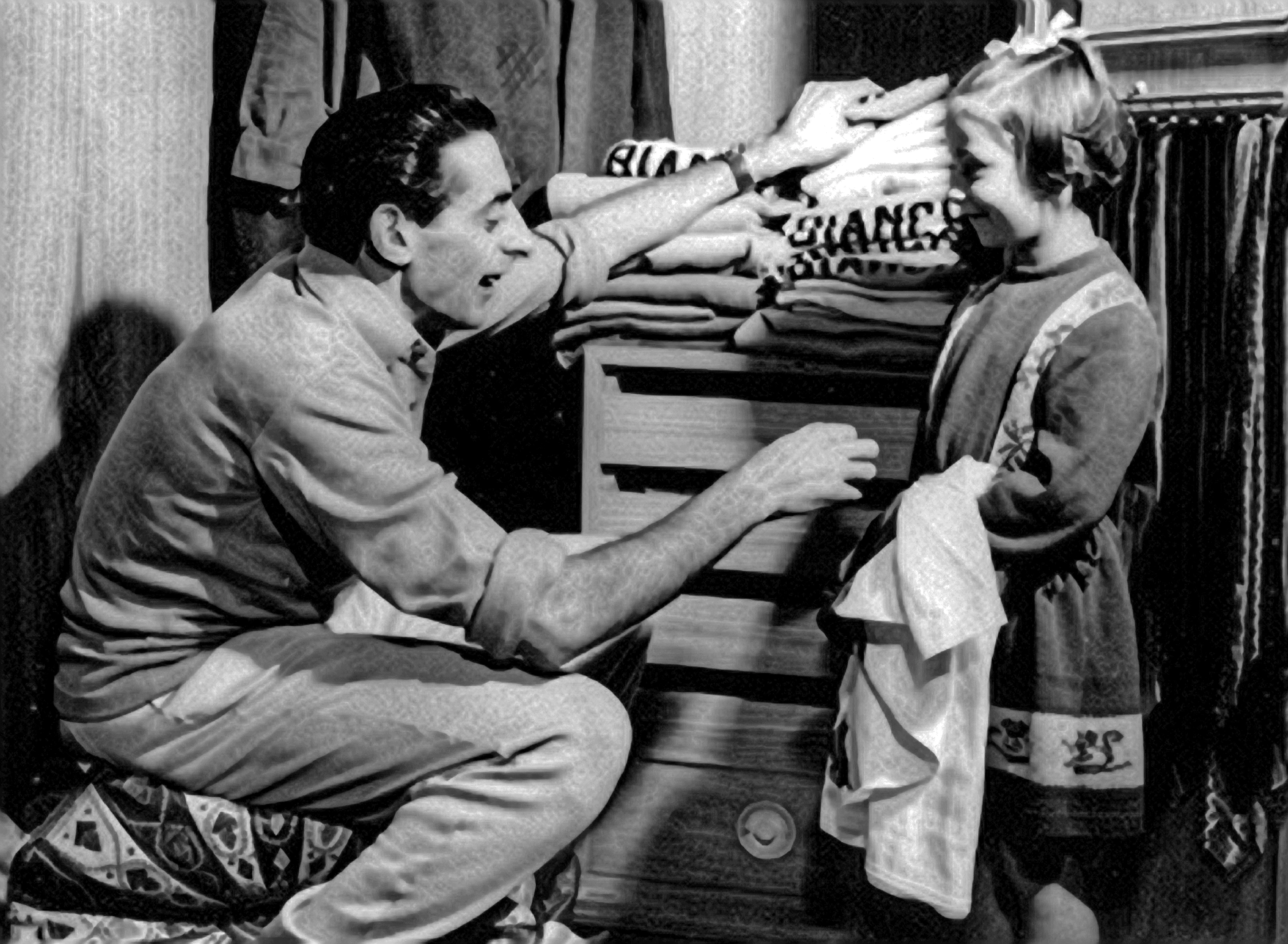 Fausto Coppi with Young Girl in Bianchi Promotion