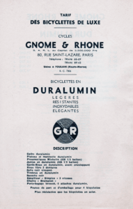 Gnome Rhone Cycles Advertisement P1