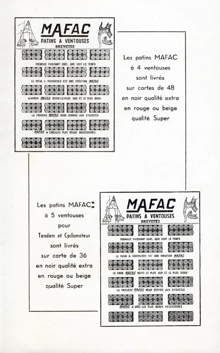 Mafac 1950s Catalog — Brakes for Cycles & Cyclomoteurs — page 13 of 15