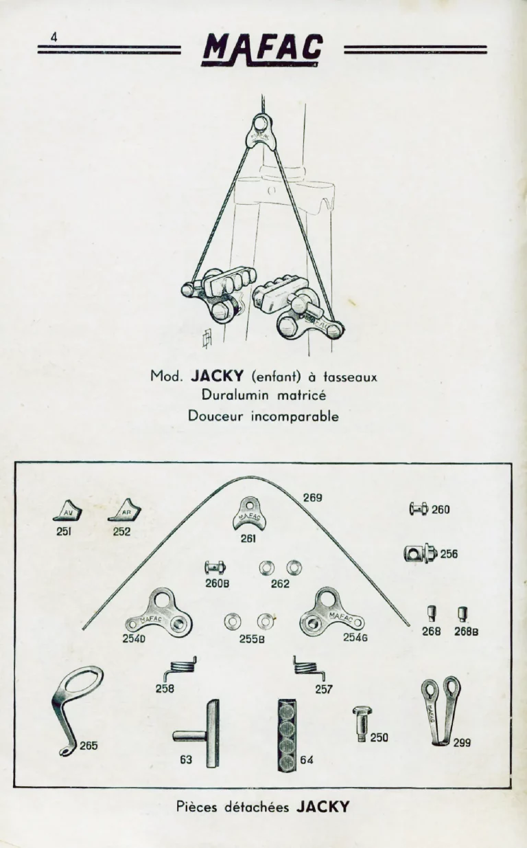 Mafac 1950s Catalog — Brakes for Cycles & Cyclomoteurs — page 4 of 15