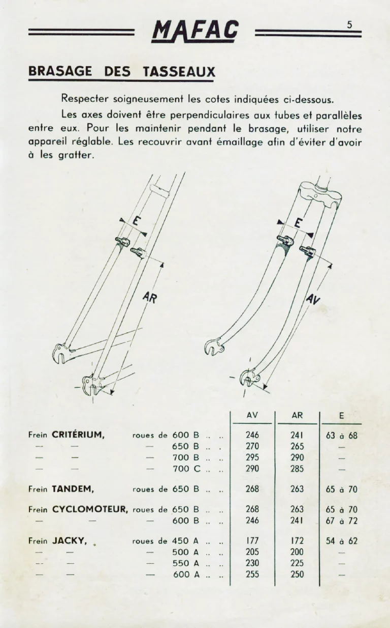 Mafac 1950s Catalog — Brakes for Cycles & Cyclomoteurs — page 5 of 15