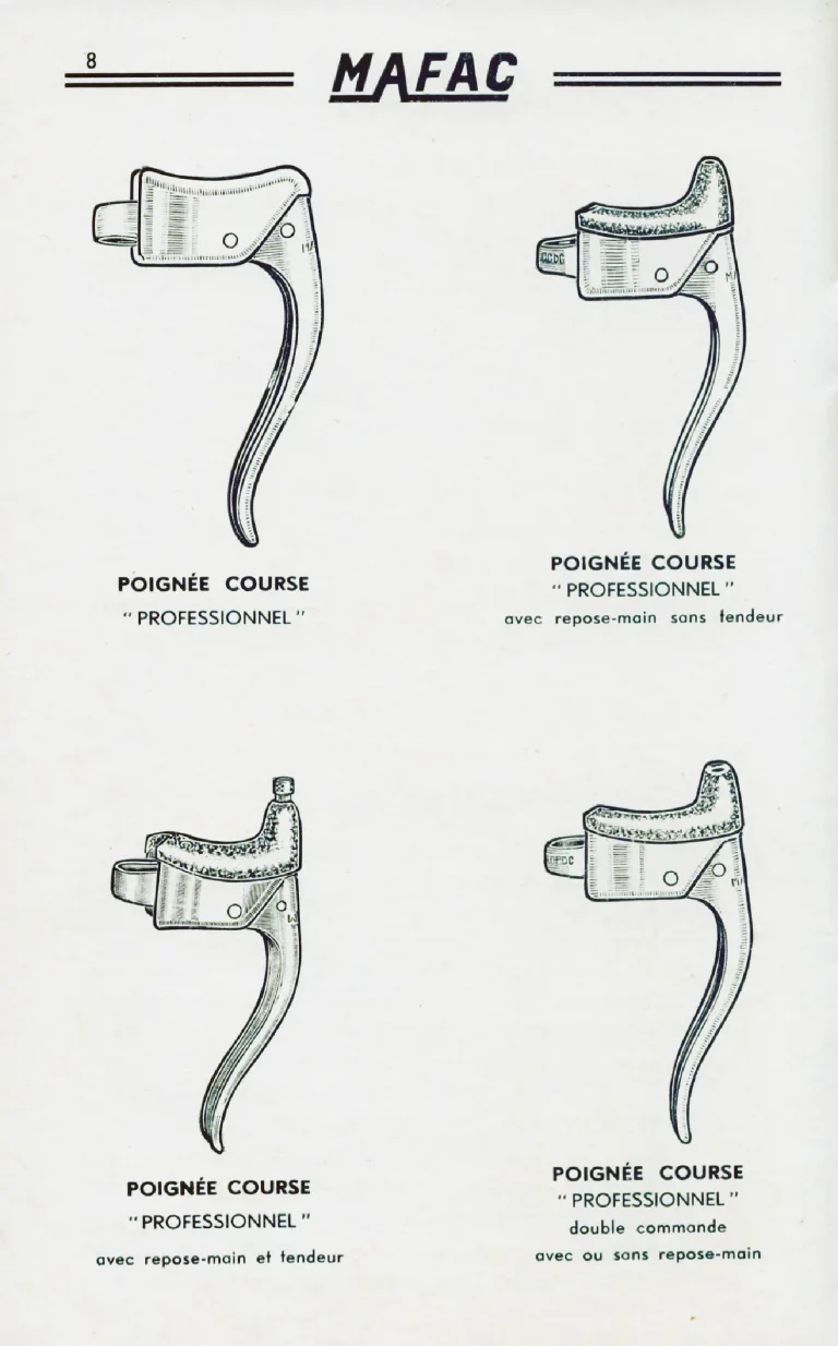 Mafac 1950s Catalog — Brakes for Cycles & Cyclomoteurs — page 8 of 15