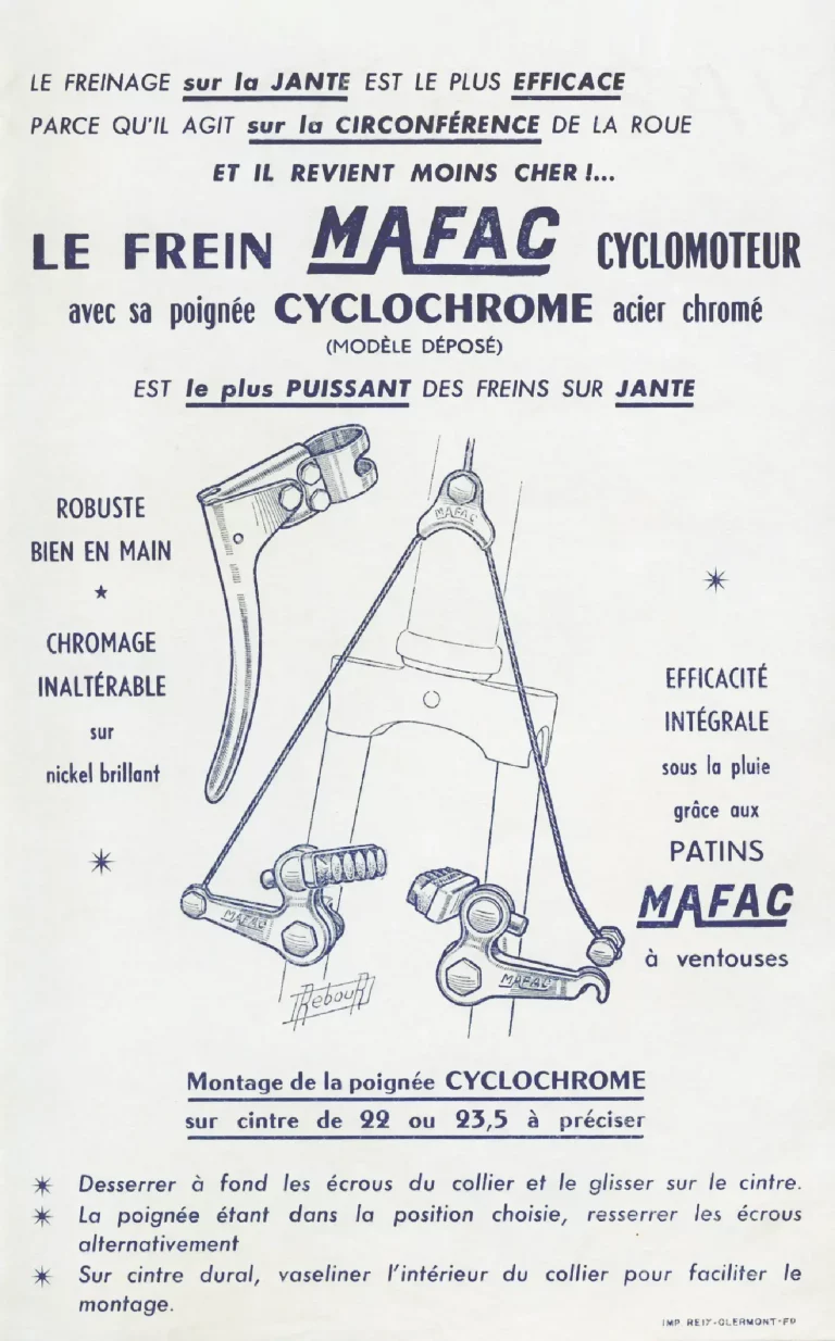 Mafac 1950s Catalog — Brakes for Cycles & Cyclomoteurs — page 14 of 15