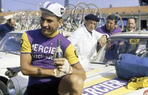 Raymond Poulidor and Antonin Magne in 1955