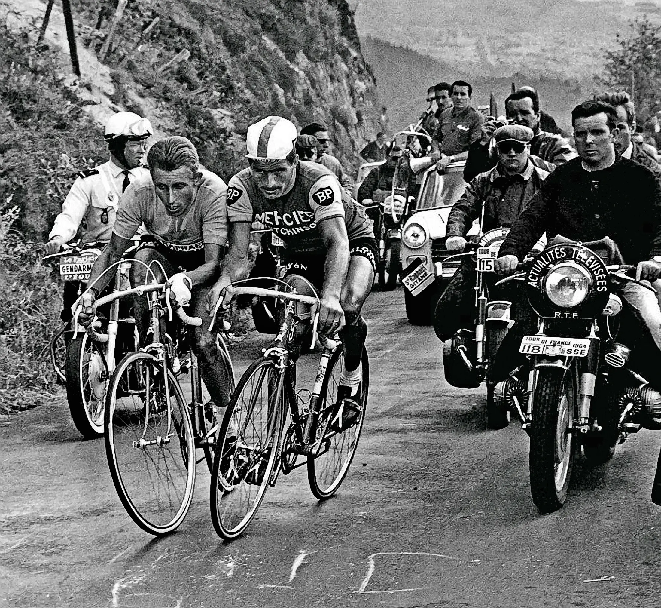 Jacques Anquetil and Raymond Poulidor in 1964