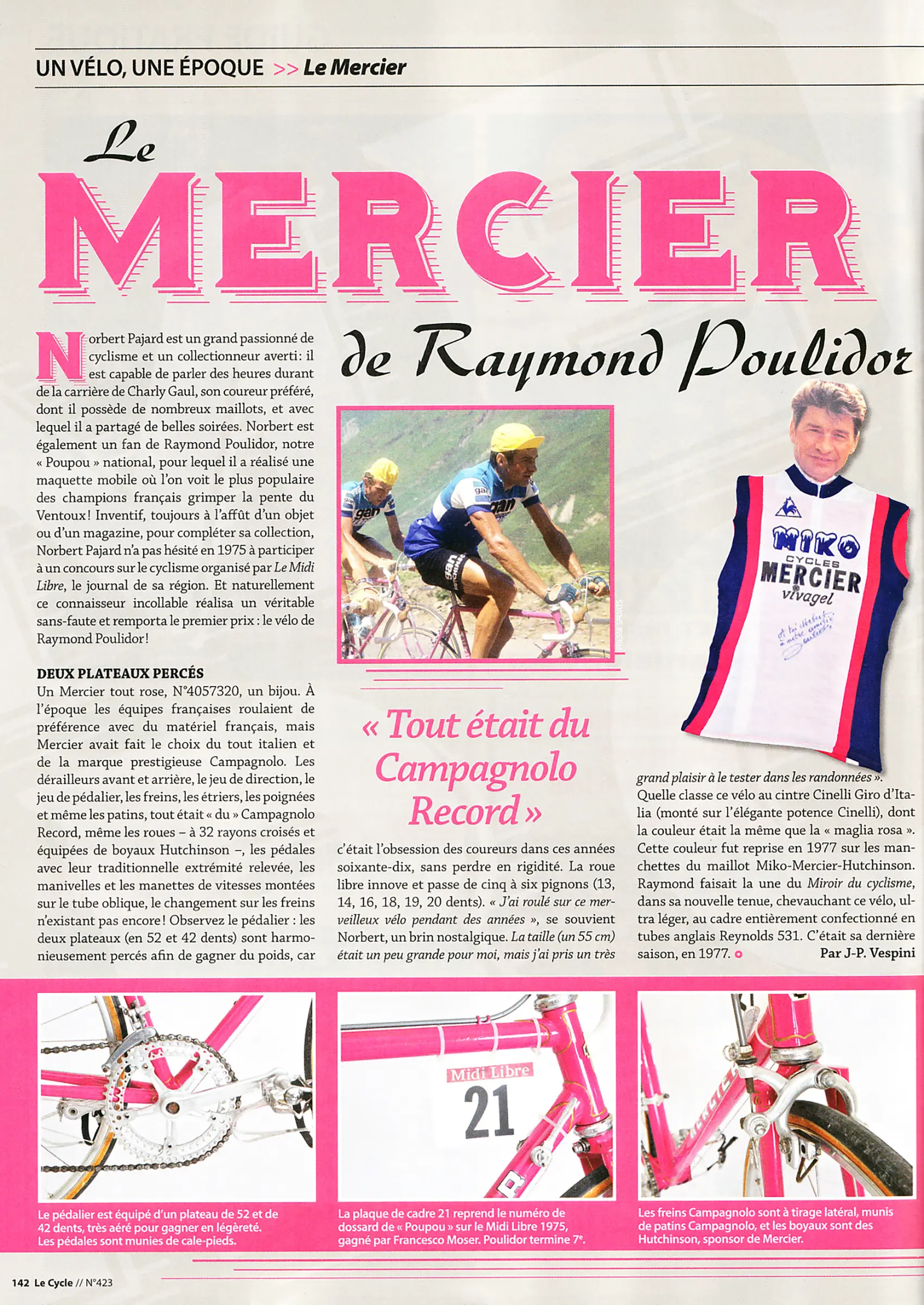 Le Cycle Magazine from May 1976 with Raymond Poulidor Page 142