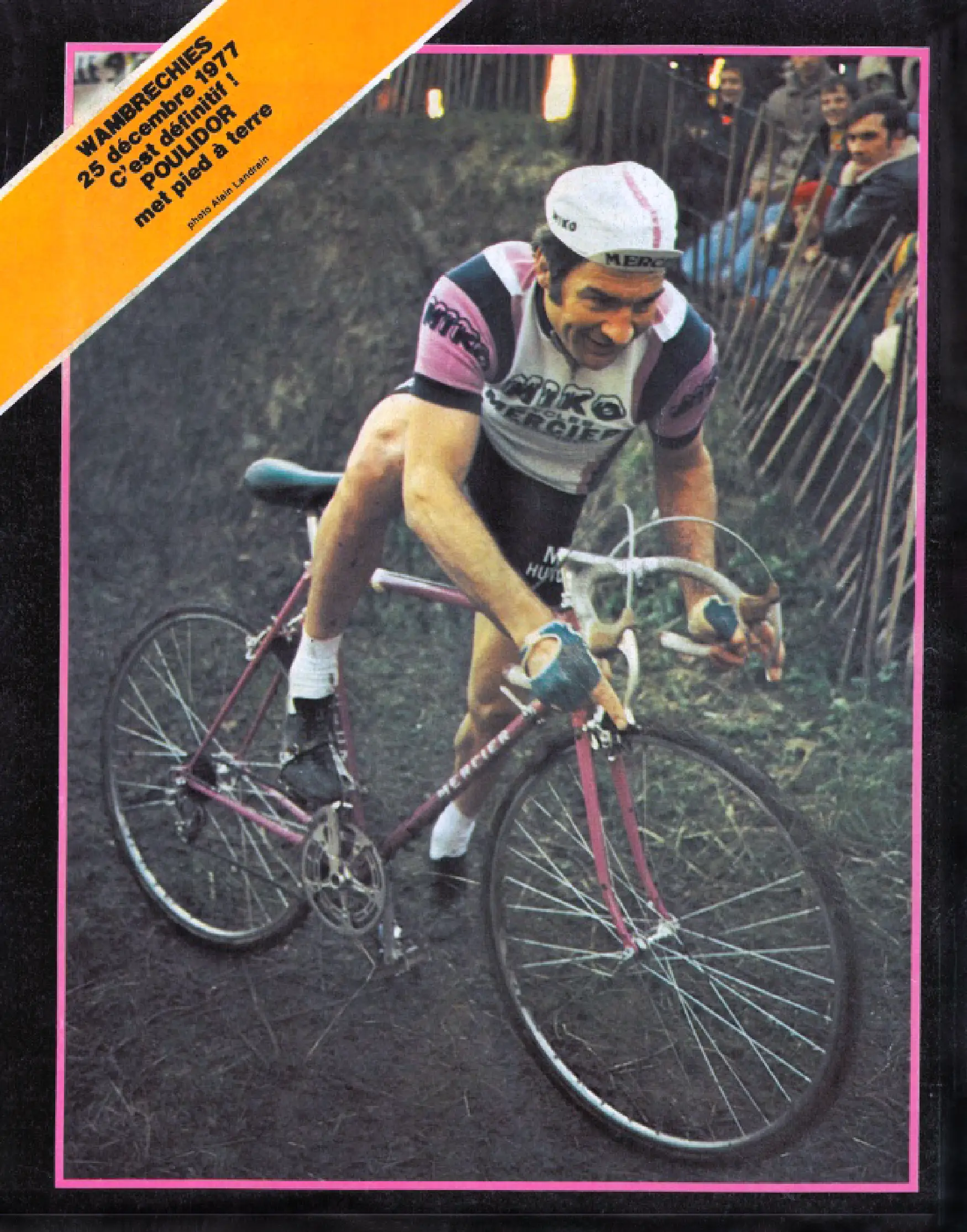 Raymond Poulidor Cyclocross Race Photo from 1977