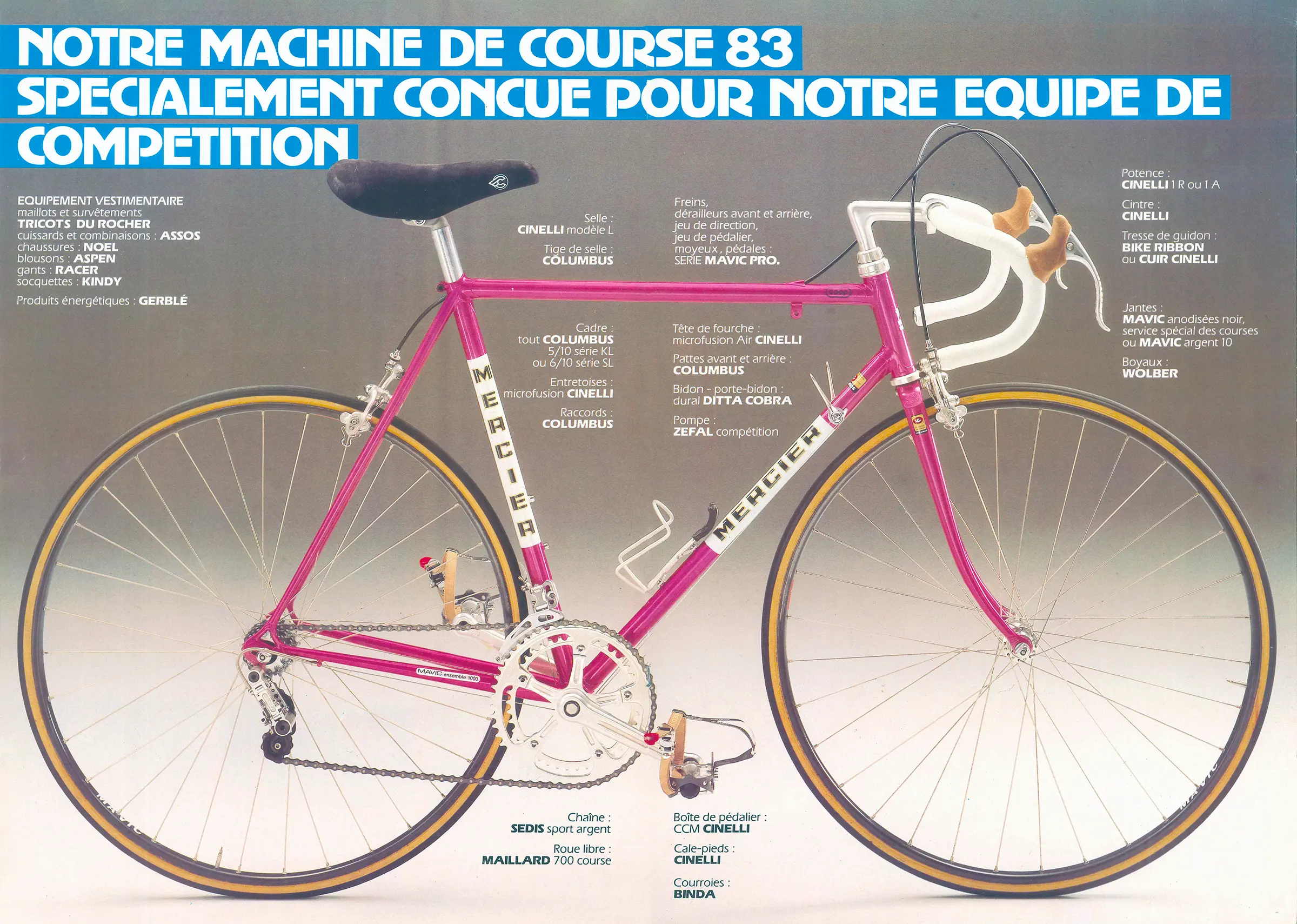 1983 Mercier Course Racing Bicycle