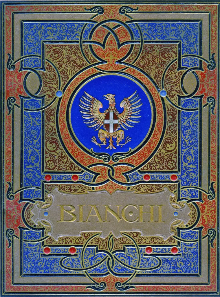 Bianchi Motors Publication with Embossed Gilt Cover from 1909