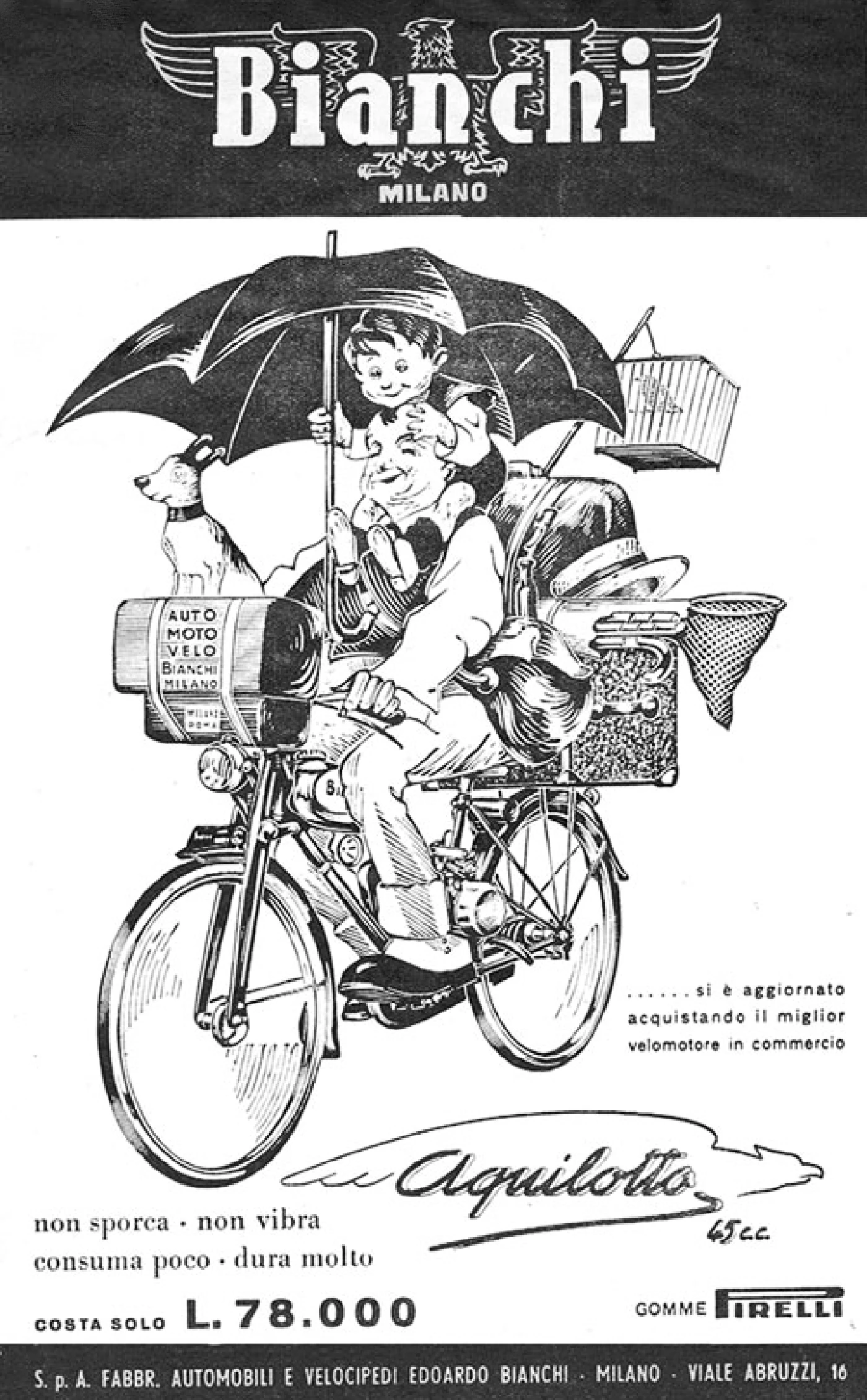 Bianchi Aquilotto Advertisement from 1951