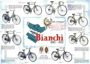 Bianchi Bicycle Models from 1952 Catalog