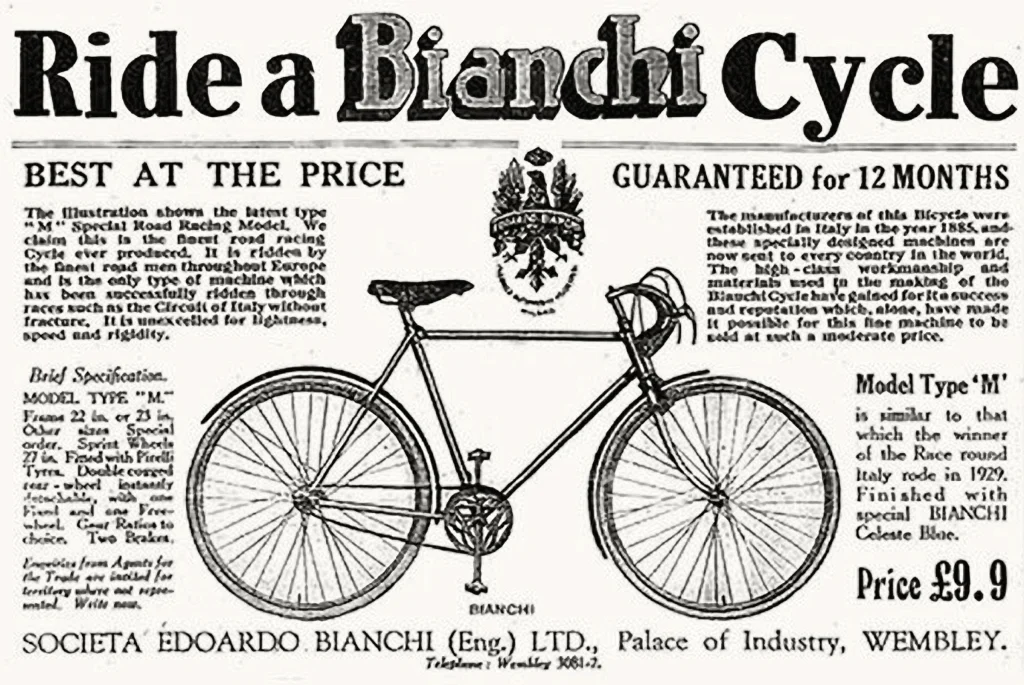Bianchi England Model M Advertisement