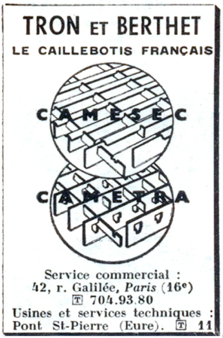 Idéale 1970s Advertisement — Tron et Berthet, le Caillebotis Français — page 1 of 1