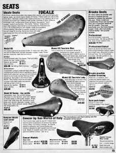 1981 Ideale Brooks Concor Saddles Bikecology Catalog Page 15 1900px
