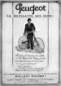 1888 Peugeot — Cross Frame Safety Bicycle Advertisement