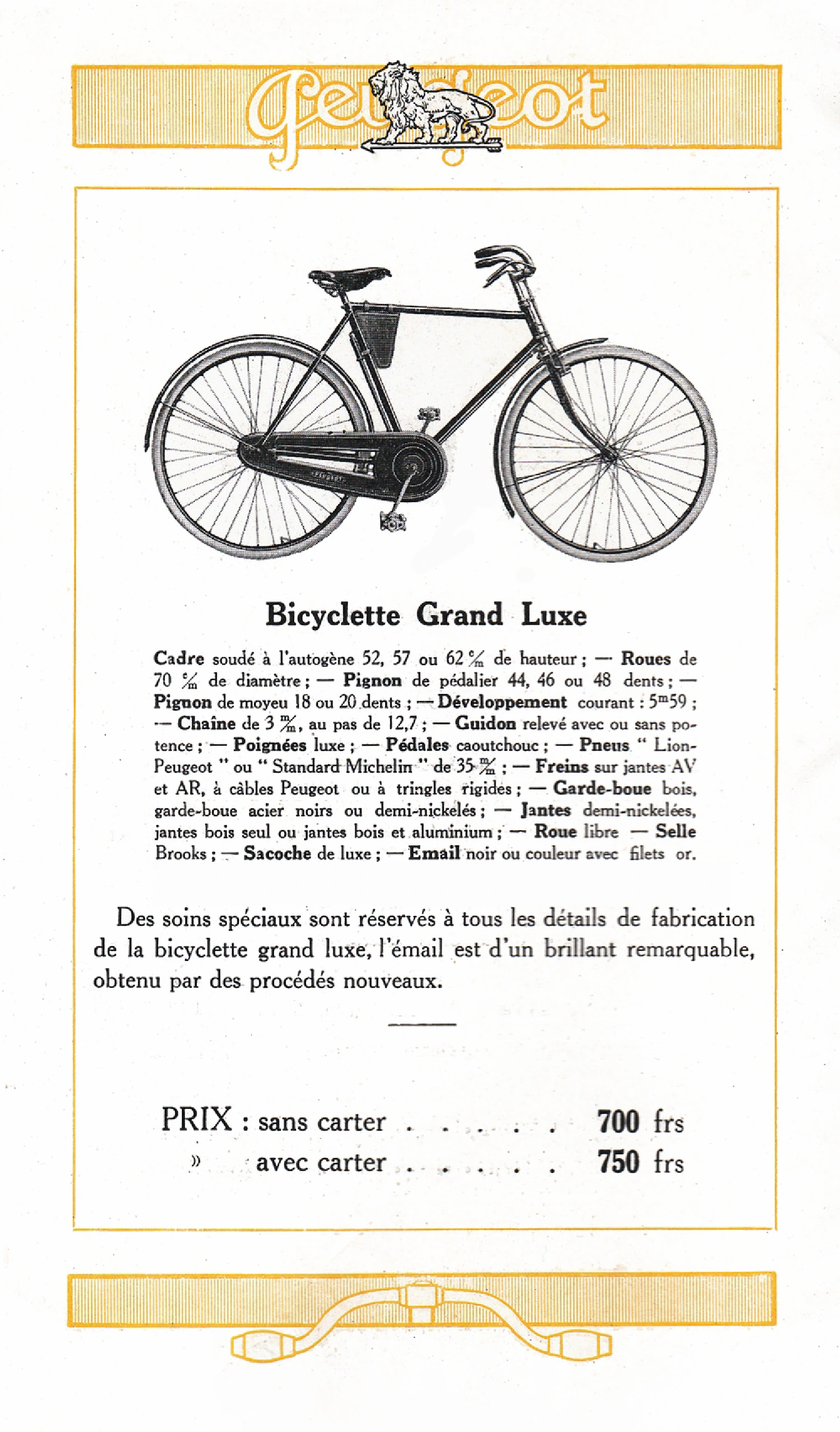 1920 Peugeot Grand Luxe brochure