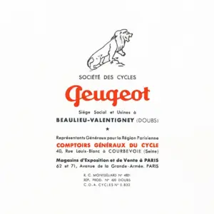 1947 Cycles Peugeot — Brochure Page