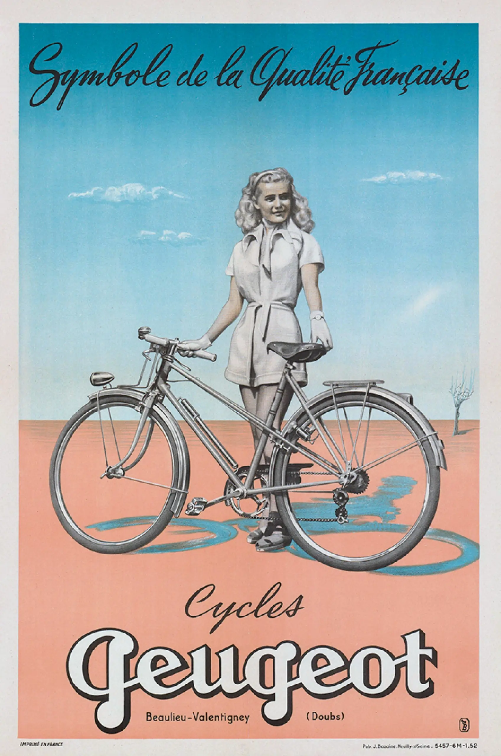 1952 Cycles Peugeot advertisement, Beaulieu-Valentigney
