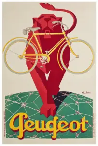 C.1929 Cycles Peugeot — Georges Favre Lion Advertisement