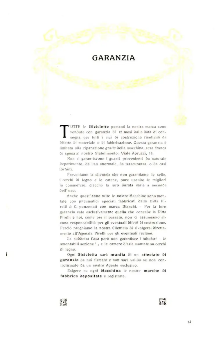 Bianchi 1912 Catalog — Bicycles — page 14 of 34