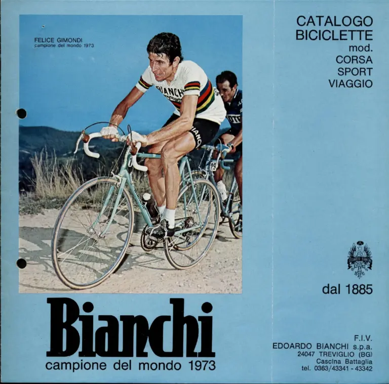 Bianchi 1973 Catalog — Corsa, Sport & Viaggio Bicycles — page 1 of 8