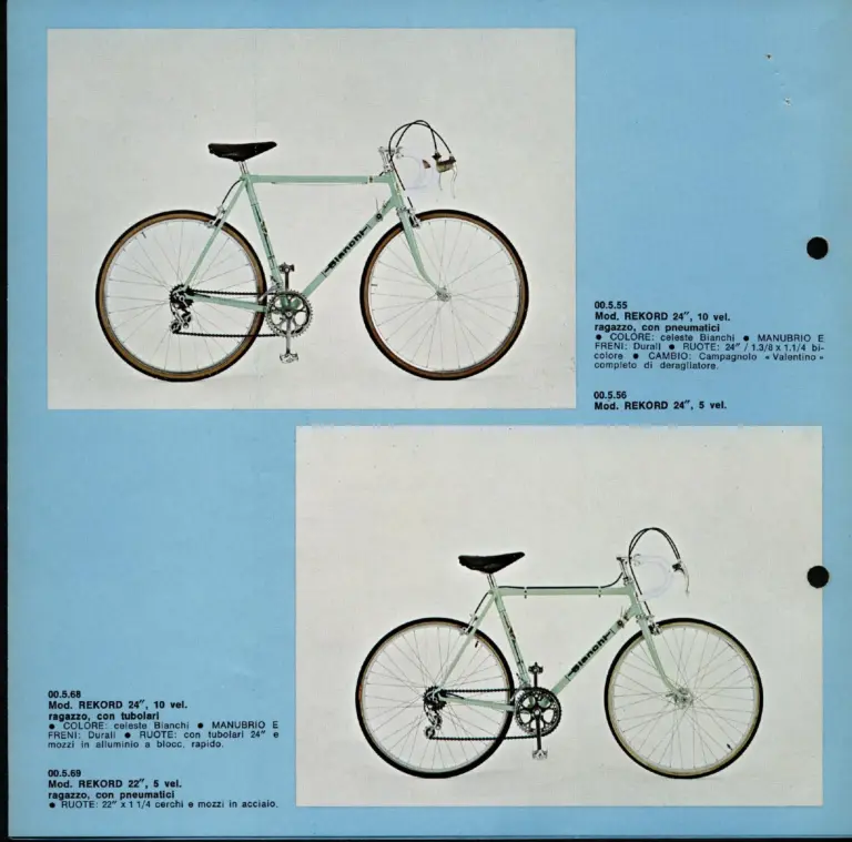 Bianchi 1973 Catalog — Corsa, Sport & Viaggio Bicycles — page 4 of 8