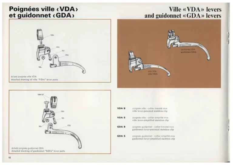 Mafac 1976 Catalog — Brakes & Accessories — page 10 of 21