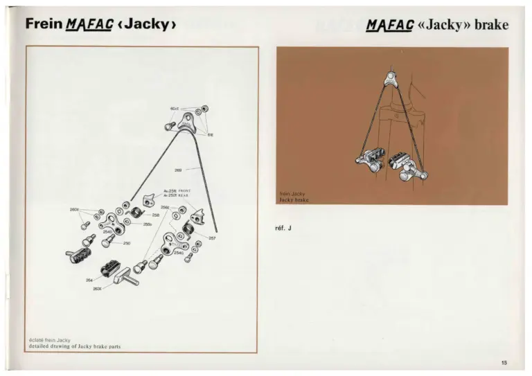 Mafac 1976 Catalog — Brakes & Accessories — page 15 of 21