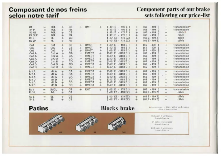 Mafac 1976 Catalog — Brakes & Accessories — page 20 of 21