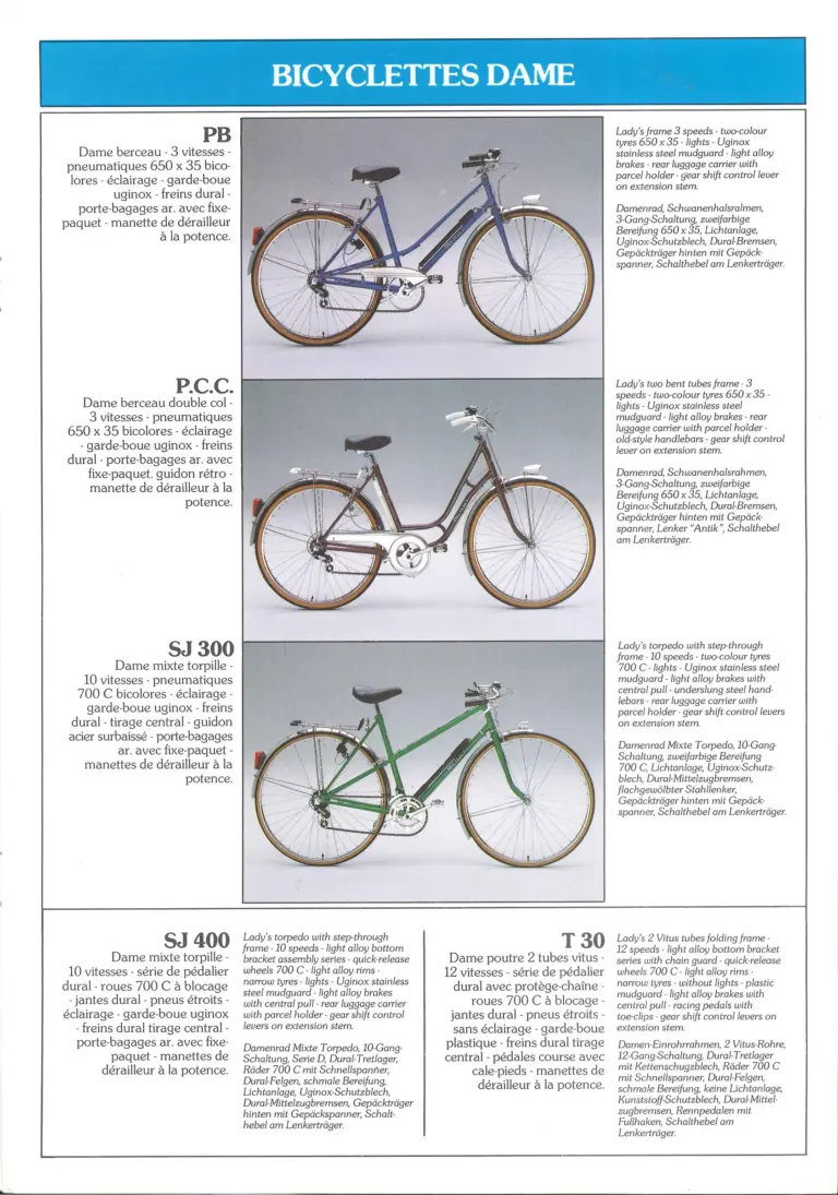 Mercier 1983 Catalog — Touring, Road & Competition Bicycles — page 3 of 8
