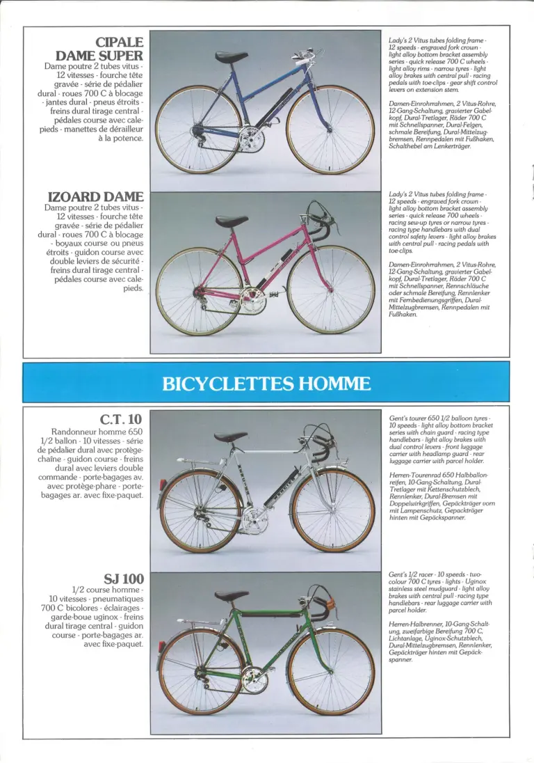 Mercier 1983 Catalog — Touring, Road & Competition Bicycles — page 4 of 8